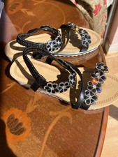 Italian ladies black sandals