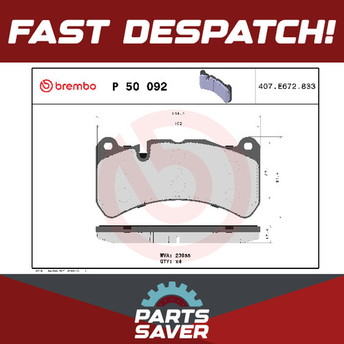 Brake pads set - set, fits