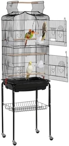 Large bird cage open play - open, top