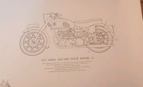 Ariel square four 1955 vintage - square,