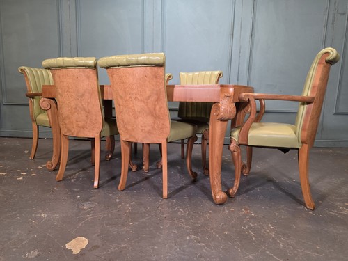 Art deco walnut table and - walnut,