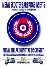 SCOOTER METAL BAR BADGE, METAL