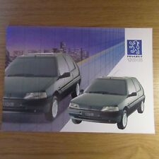 PEUGEOT 106 1.0 1.1 1.4 XN XR XT, XSi 3 door hatch hatchback UK Brochure 1991
