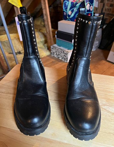 Womens black studded chelsea - womens,