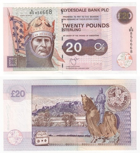 Clydesdale bank plc - bank, £20