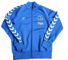 Everton FC 23/24 Pre Match Jacket Hummel Small Blue Full Zip Free Post 