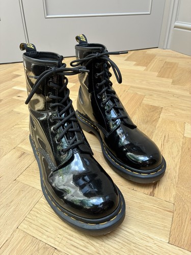 Martens black patent - dr,