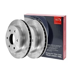 APEC Front Pair of Brake Discs for Nissan 370Z Roadster 3.7 Jan 2010 to Present 
