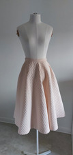 H&M trend edition pale peach/pink circular midi skirt high waist pockets Size 8