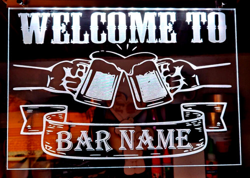 Personalised bar sign - sign, mancave
