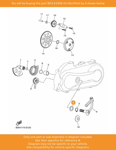 Yamaha washer bd3 - yamaha, bd3-e2456-10