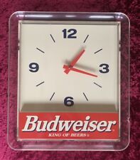 Vintage 1992 BUDWEISER King Of Beers Battery Operated Clock Store Display Sign
