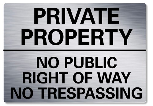 Metal sign private property - private,