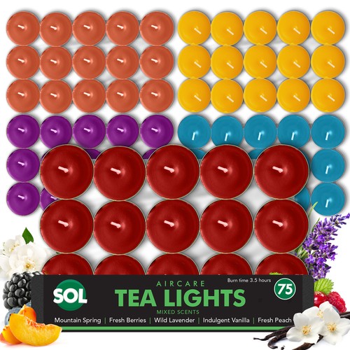 75pk scented tea lights - 75pk,
