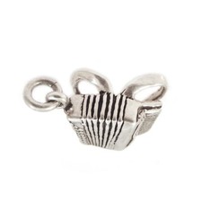 Accordion Music Instrument Squeezebox 925 Sterling Silver Charm Pendant