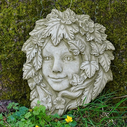 Floral greenlady stone plaque - floral,