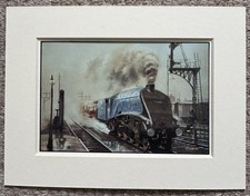Mounted Railway Postcard - LNER class A4 Steam Locomotive 60024 ‘Kingfisher’