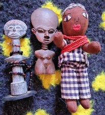 African carved cloth - cloth, doll