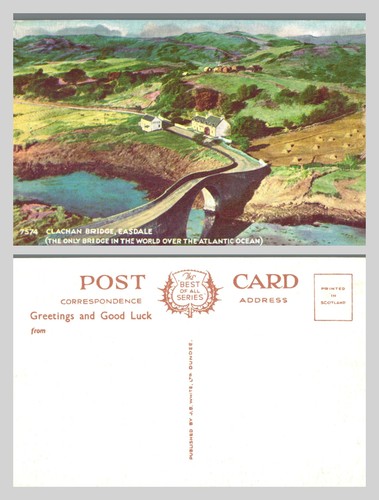 Vintage postcard clachan - vintage,