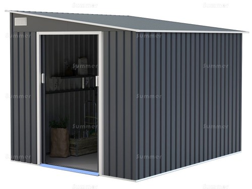 Alleyway pent metal shed - pent,