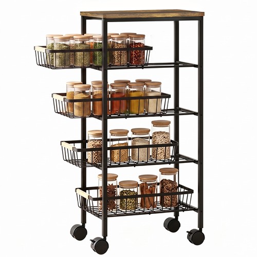 Homcom metal kitchen trolley - homcom,