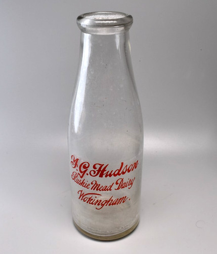Vintage milk bottle g - vintage, y.g