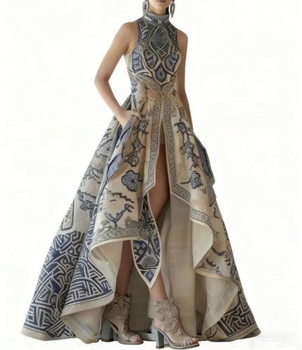 Asymmetrical style blue - asymmetrical,