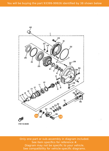 Yamaha bearing 93399 - yamaha, 93399-99926