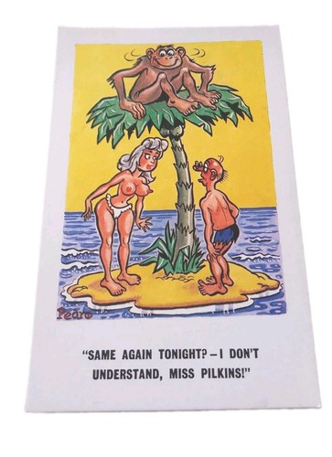 Saucy seaside postcard - saucy, vintage