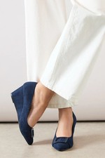 Wallis Navy Court Shoes Womens