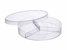 94MM 3 COMPARTMENT TRIPLE VENT PLASTIC PETRI DISH (PACK 20)