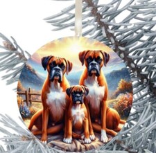 Boxer Dog Hanging Bauble Gift Present Decoration Christmas