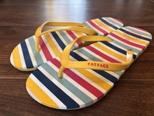 Fat Face Flip Flops Thongs Uk Size 7 Yellow Barely Worn