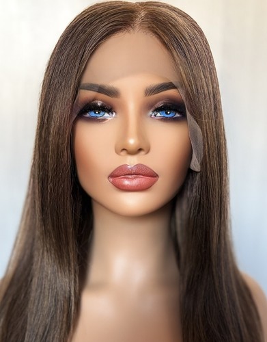 Brown human hair blend lace - blend,