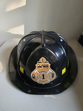 Kids Black Fire Fighter Costume Helmet - Adventure Factory by Teetop & Inc.