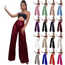 Women Sequins Glitter Trousers