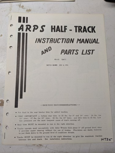 Arps tractor half track - arps,