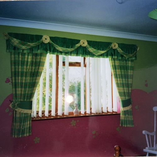 Bespoke curtains green yellow - curtains, green/yellow