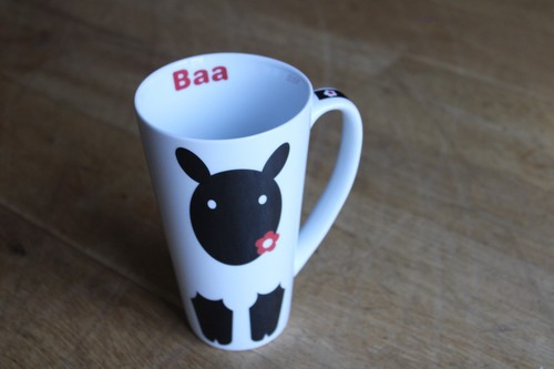 Fine porcelain mug sheep - porcelain,