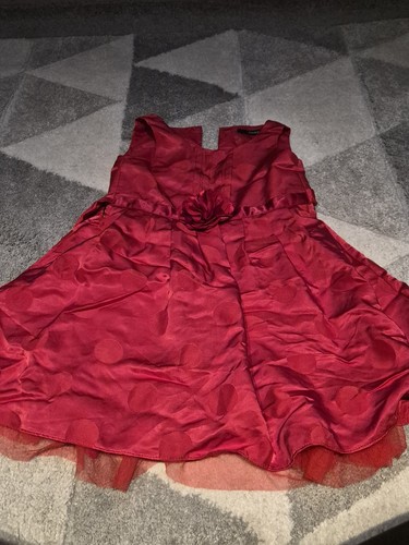 Red child party dress - red,