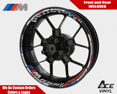Bmw m1000rr white wheel decals - bmw,