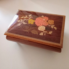 Vintage Inlaid Wooden Musical