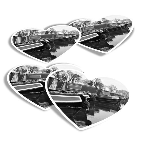 Heart stickers bw - 4x,