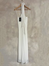 HALSTON Lilah Jersey Twist Halter Gown - Size UK 8 - New - DEFECT - RRP = £399