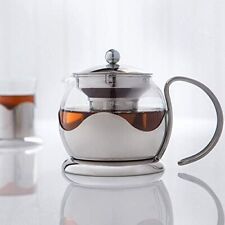 Sabichi 750ml Glass & Stainless Steel Teapot with Infuser - Dishwasher Safe