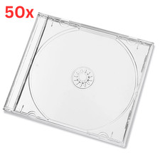 50x Clear Single CD Disc Jewel