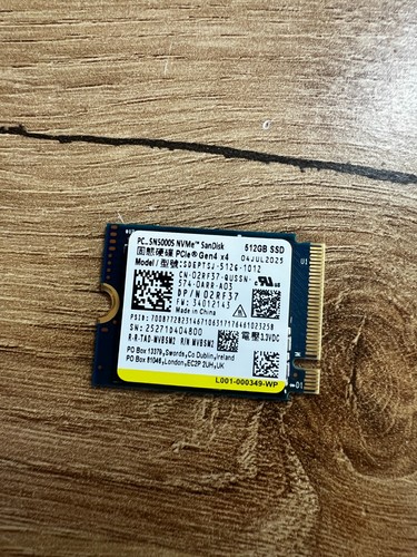 Sandisk sn5000s 512gb pcie - pc,