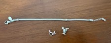 Charm Company Sterling Silver Bracelet for Charms - 2 Silver Charms B133