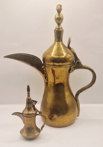 Antique brass dallah arabic - antique,