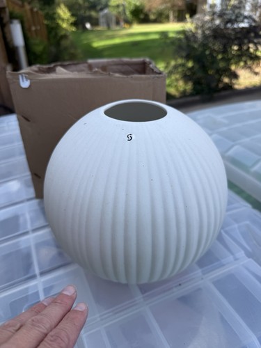 Matt white large ceramic vase - large,